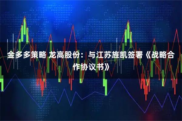 金多多策略 龙高股份：与江苏旌凯签署《战略合作协议书》